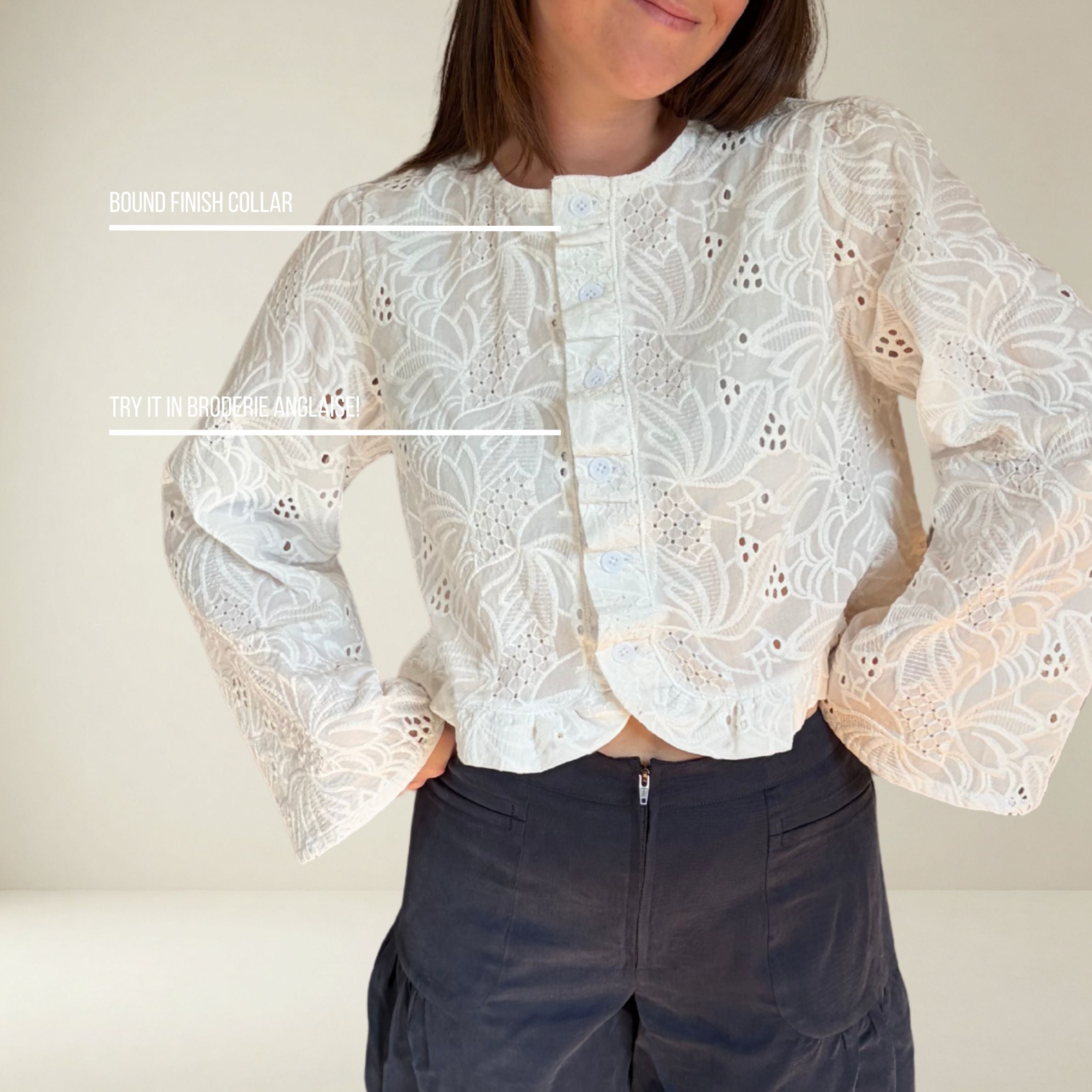 SH002 - Blusa con tapeta fruncida