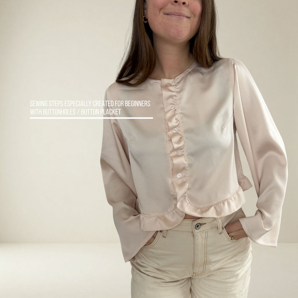 SH002 - Blusa con tapeta fruncida