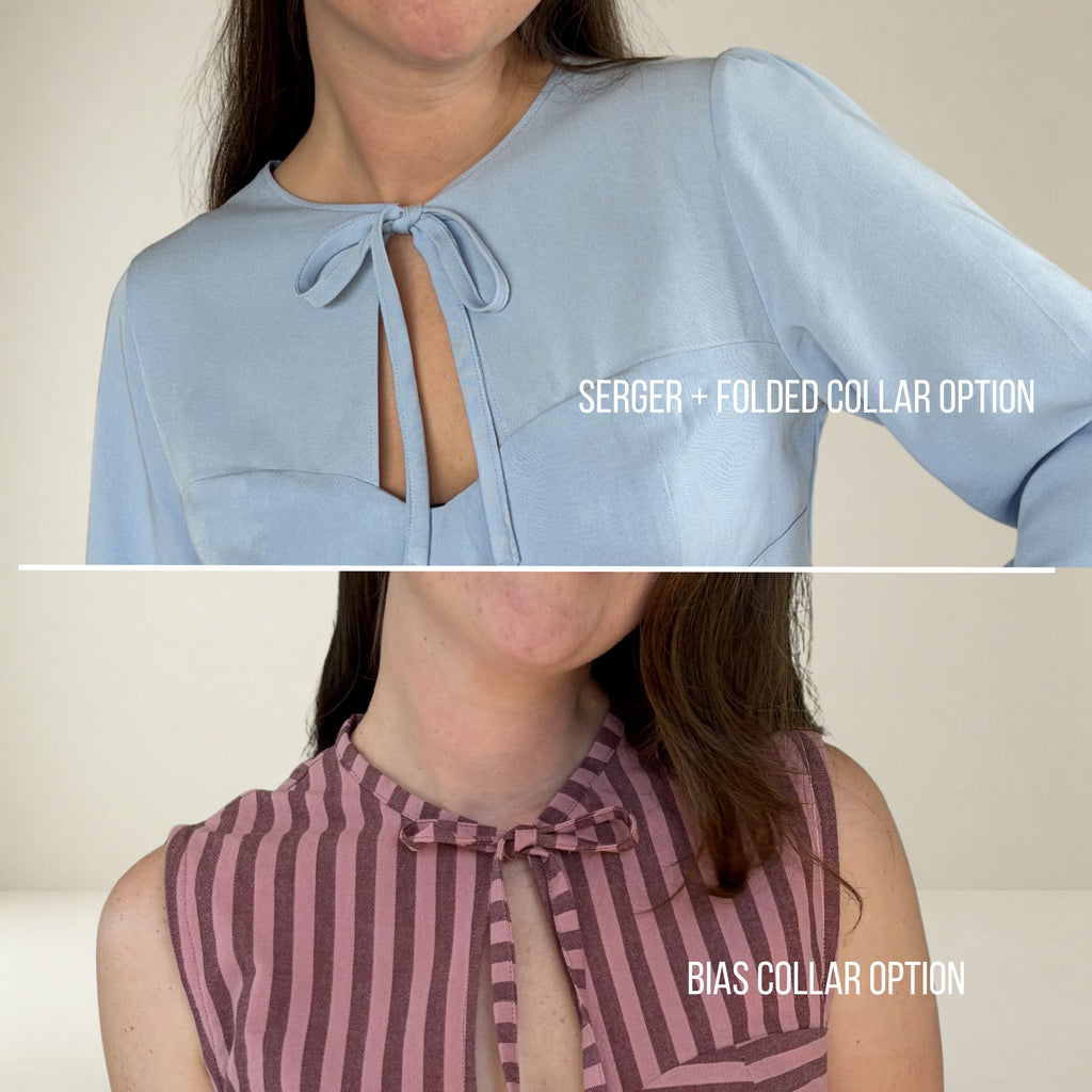 SH001 - Blusa con escote anudado y recortes en el busto
