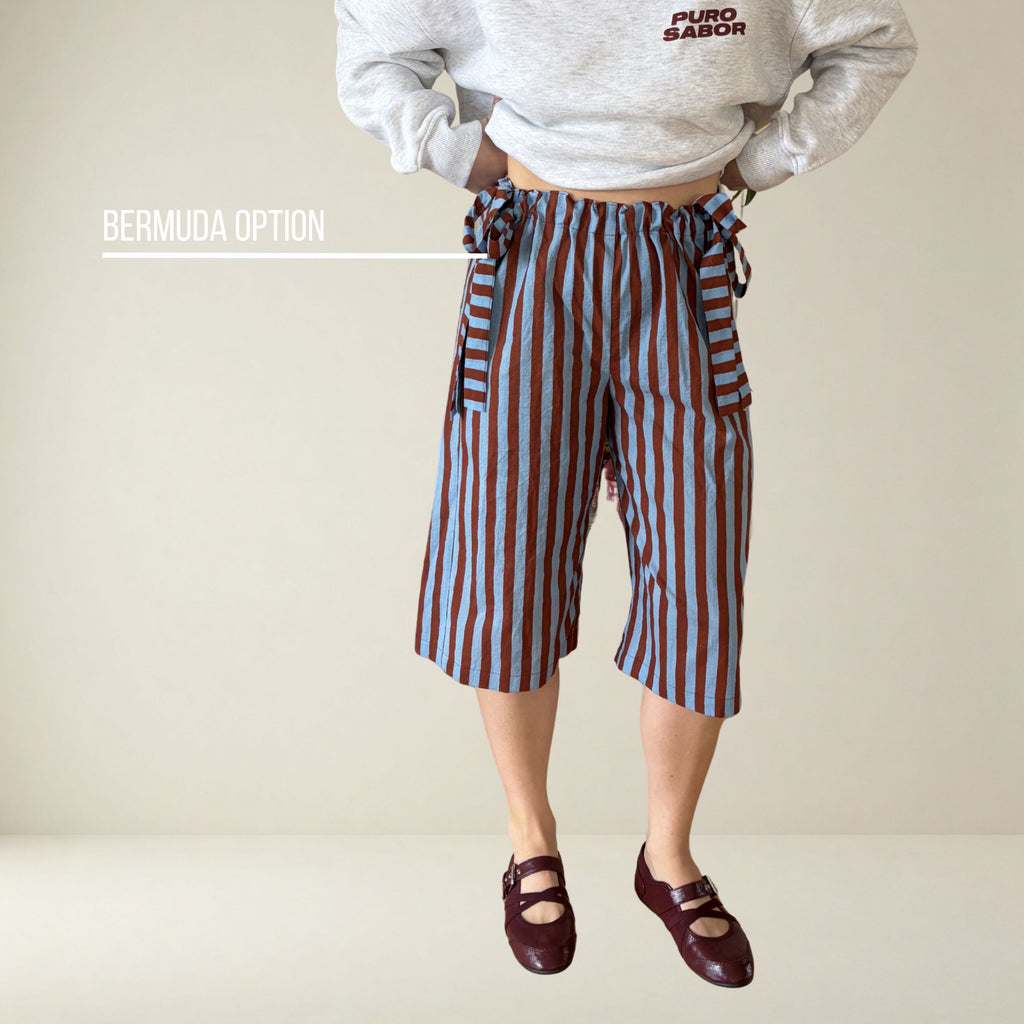 PT003 - Pantalones 3 en 1 con nudo en la cintura