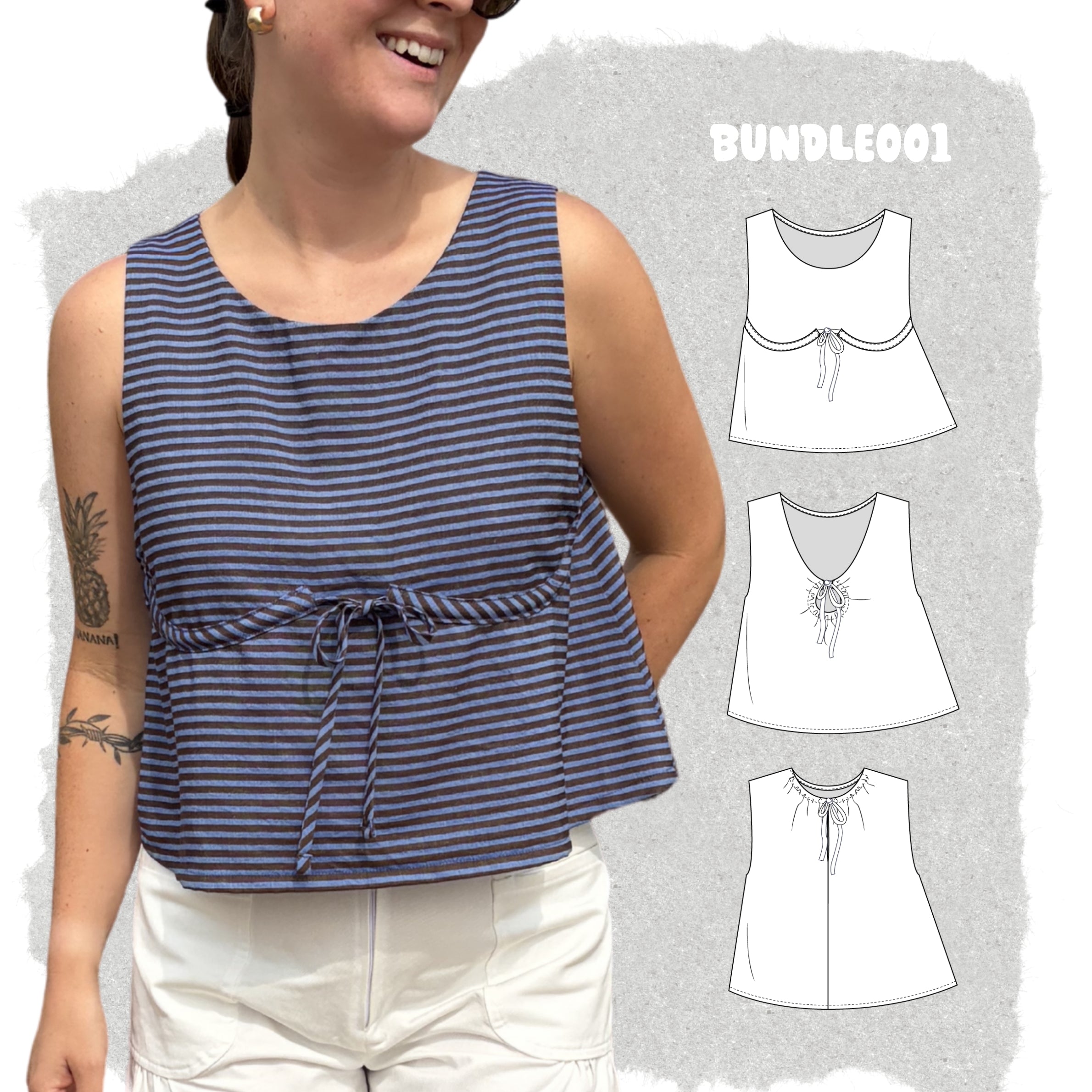 BUNDLE001 - Trio de hauts et robes sans manches