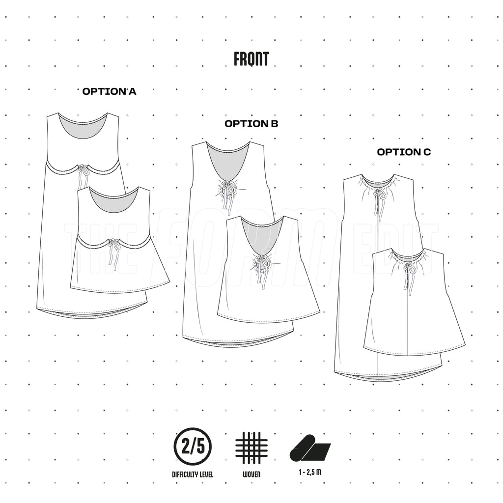 BUNDLE001 - Trio de hauts et robes sans manches