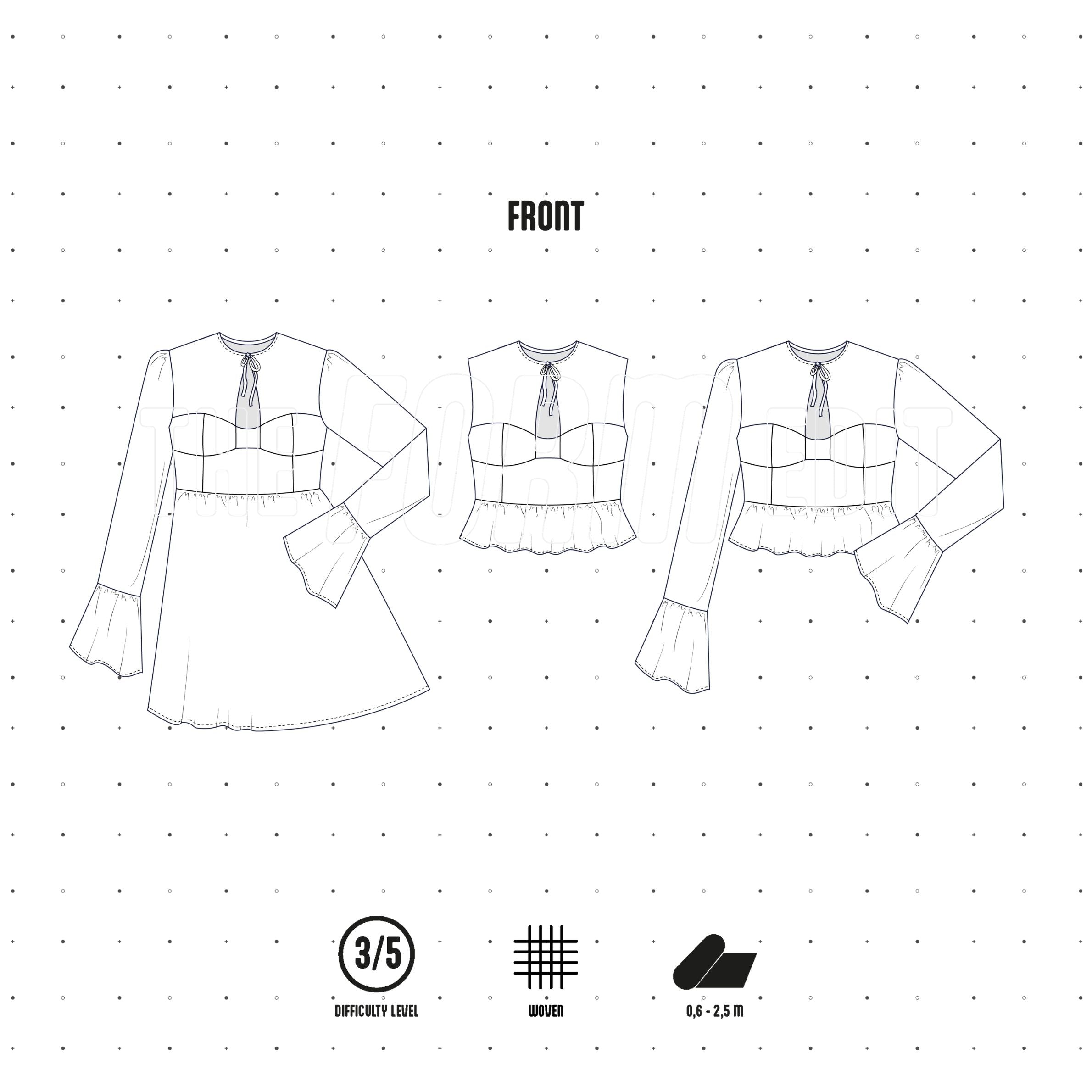 SH001 - Blusa con escote anudado y recortes en el busto